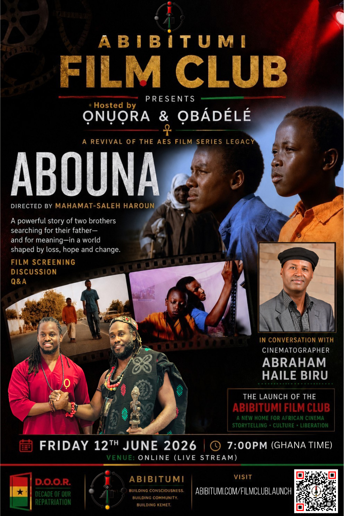 Abouna film club launch flyer