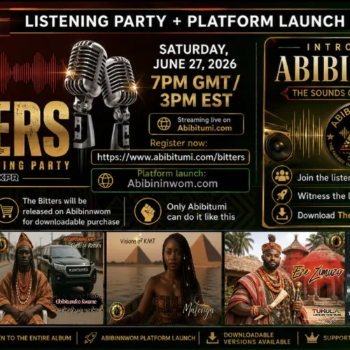 The Bitters Listening Party & Abibinnwom Black Music App Launch