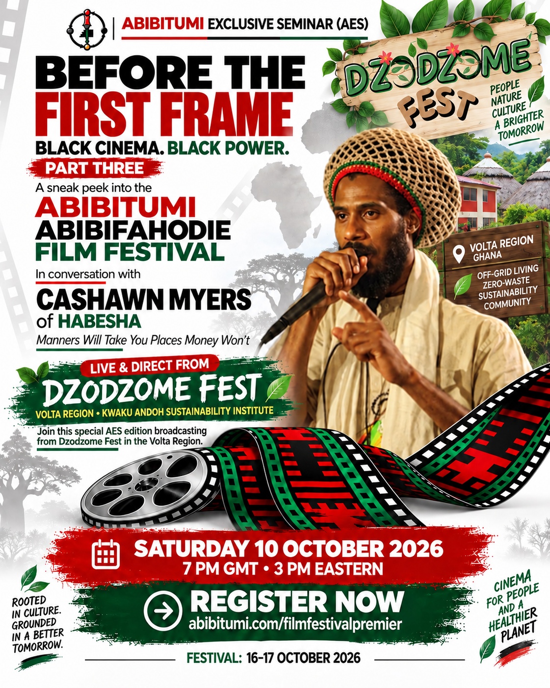 Before the First Frame Part Three with Cashawn Myers, Saturday 10 October 2026, 7 PM GMT / 3 PM Eastern