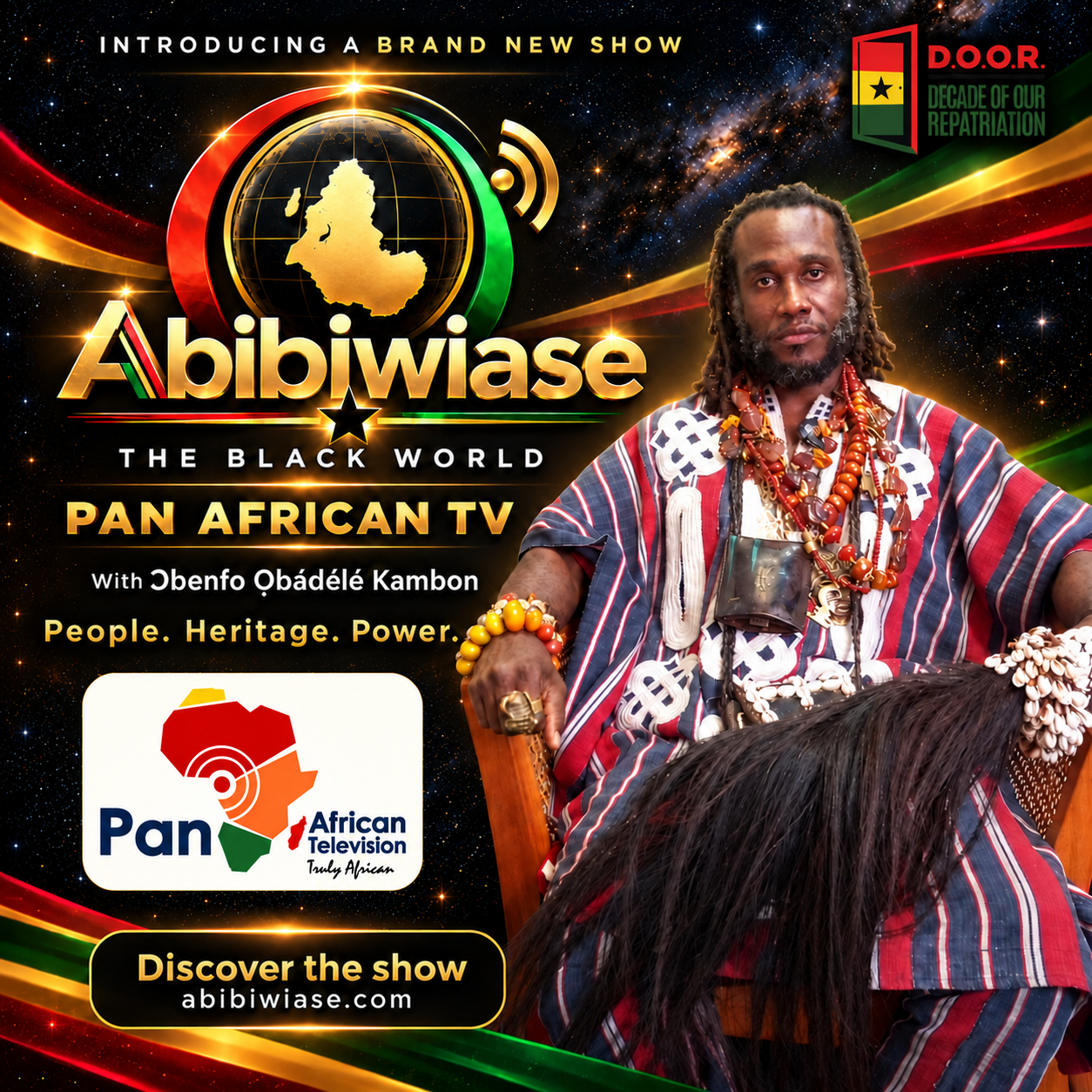 Ɔbenfo Ọbádélé Kambon — Abibiwiase: The Black World, Pan African TV
