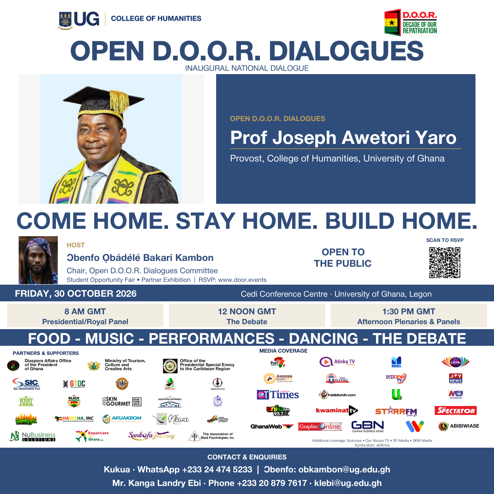 7 days left — Open D.O.O.R. Dialogues with Prof. Joseph Awetori Yaro