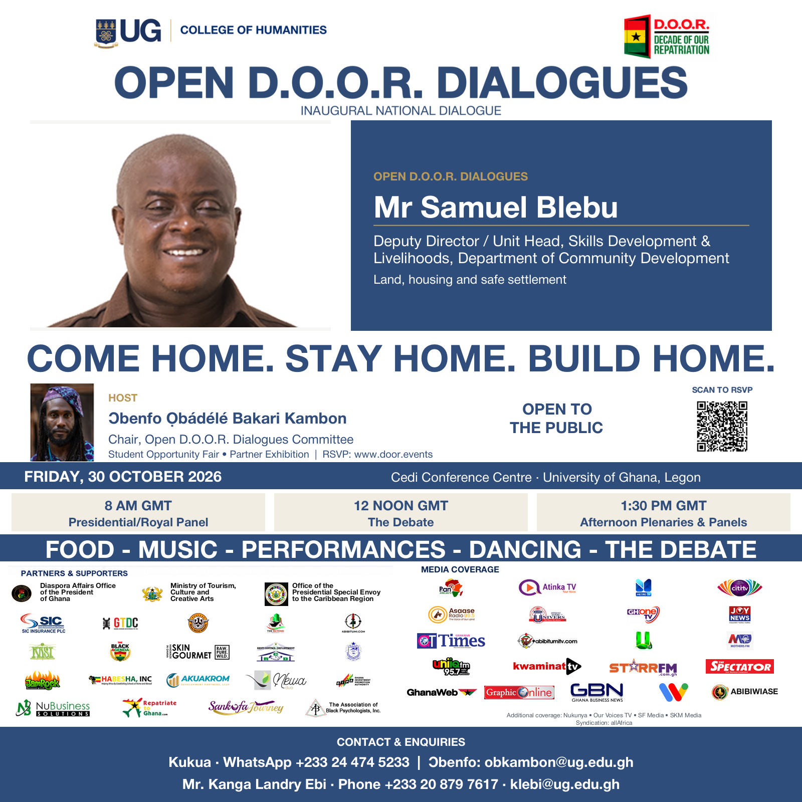 6 days left — Open D.O.O.R. Dialogues with Mr. Samuel Blebu