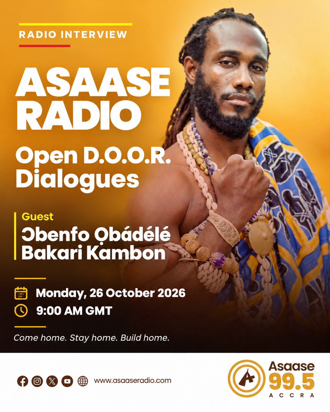 Asaase Radio: Ɔbenfo Ọbádélé Bakari Kambon on Open D.O.O.R. Dialogues